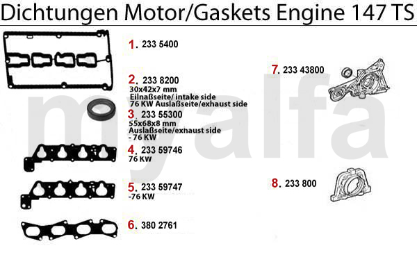 Dichtungen Motor