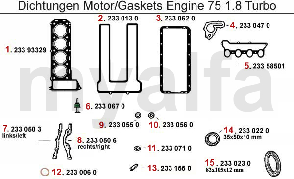 Dichtungen Motor