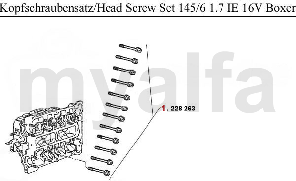 HAEDSCREWSET 1.7 IE 16V