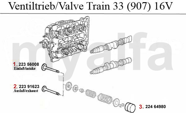 Ventiltrieb (907) 1.7 IE 16V