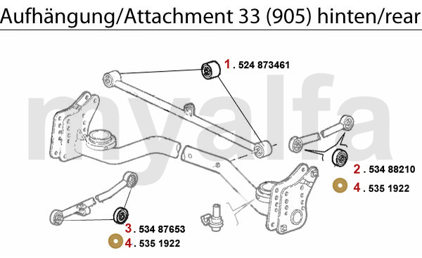 Aufhängung (905) hinten