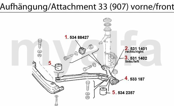 Aufhängung (907) vorne