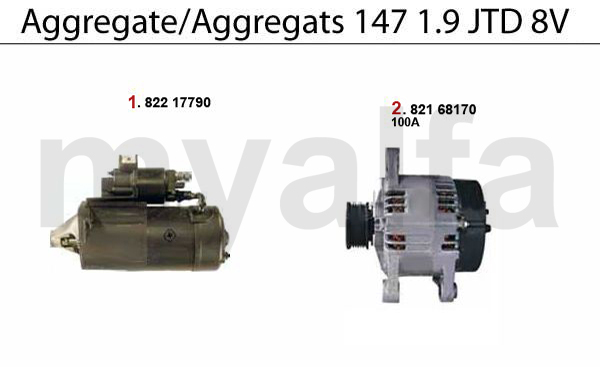 STARTER/ALTERNATOR 1.9 JTD 8V