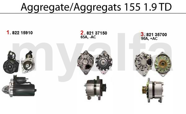 STARTER/ALTERNATOR 1.9 TD