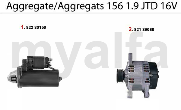 STARTER/ALTERNATOR 1.9 JTD 16V