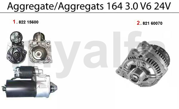 STARTER/ALTERNATOR- 3.0 V6 24V