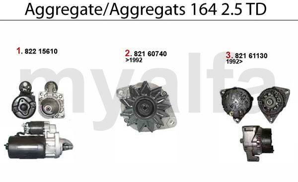 STARTER/ALTERNATOR- 2.5 TD