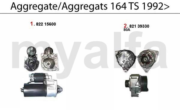 STARTER/ALTERNATOR- TS 1992>