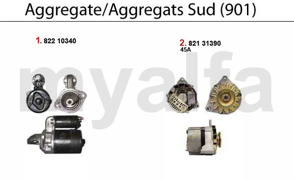 Startmotor/Generator Sud (901)