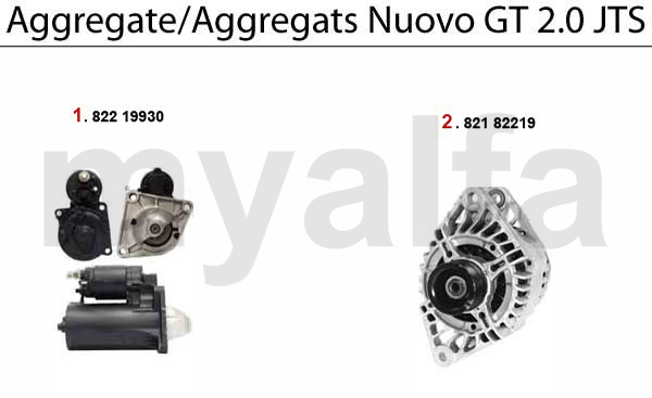 STARTER/ALTERNATOR 2.0 JTS