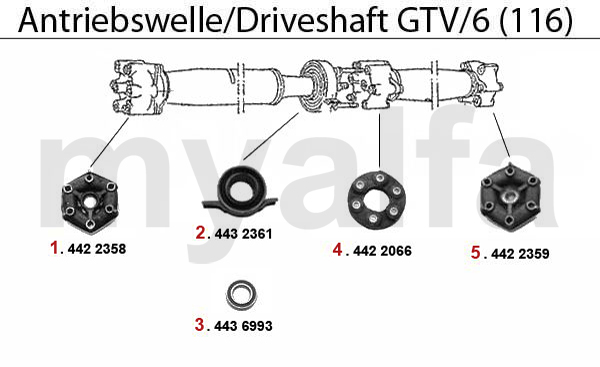 DRIVESHAFT GTV/6