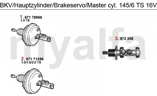 BRAKE SERVO/BRAKE MASTER CYL. TS