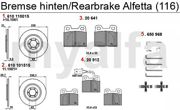 Bremse hinten