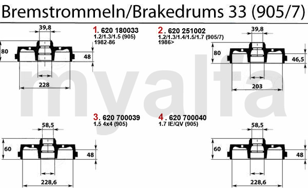 BRAKE DRUMS