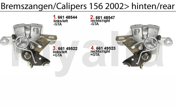 Bremssattel Bj. 02> hinten