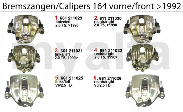 CALIPER >1992 FRONT