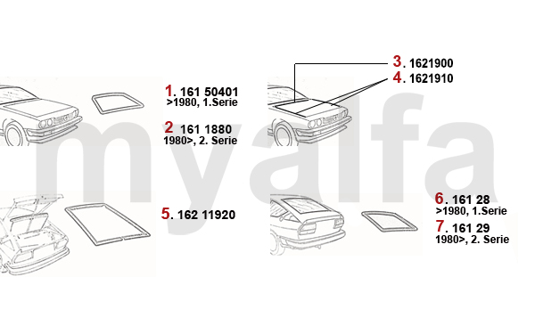 RUBBER GASKET FRONT REAR