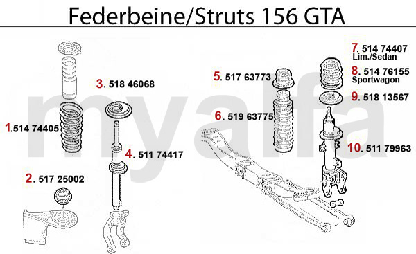 Federbein 3.2 V6 24V/GTA