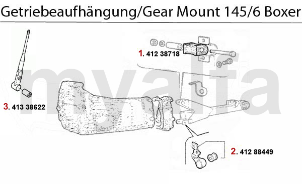 GEAR MOUNT 1.4/1.6/1.7/IE/16V Boxer