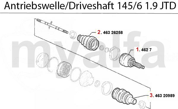 Antriebswelle 1.9 JTD