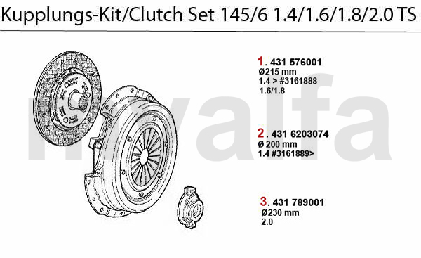 Kupplungs-Kit TS 16V Bj. 96>