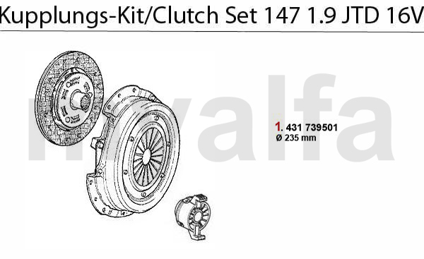 CLUTCH SET 1.9 JTD 16V