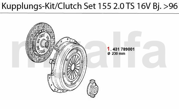 Kupplungs-Kit TS 16V Bj. >4.96