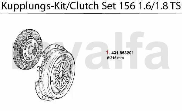 CLUTCH SET 1.6/1.8 TS 16V