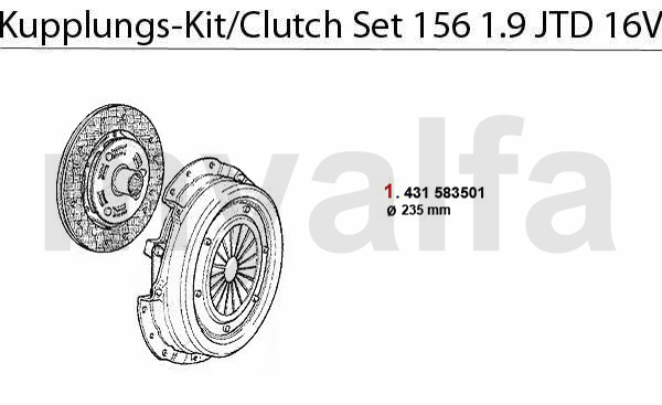 CLUTCH SET 1.9 JTD 16V