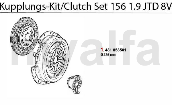 CLUTCH SET 1.9 JTD 8V