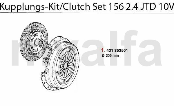 CLUTCH SET 2.4 JTD 10V