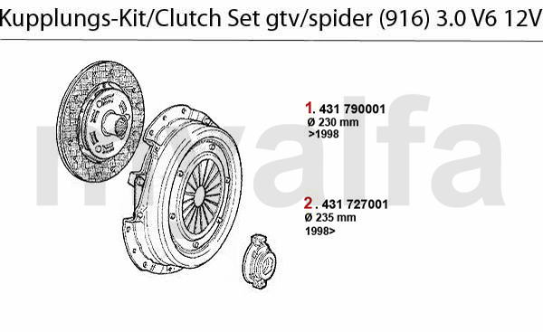 CLUTCH SET 3.0 V6 12V