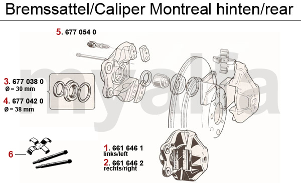 Bremssattel hinten