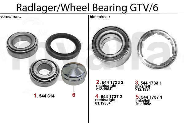 WHEEL BEARING GTV/6