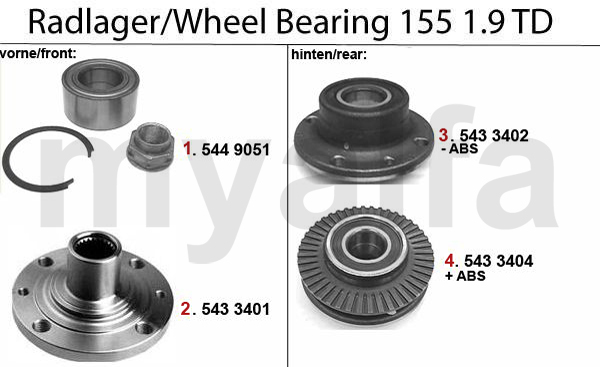 WHEEL BEARING 1.9 TD