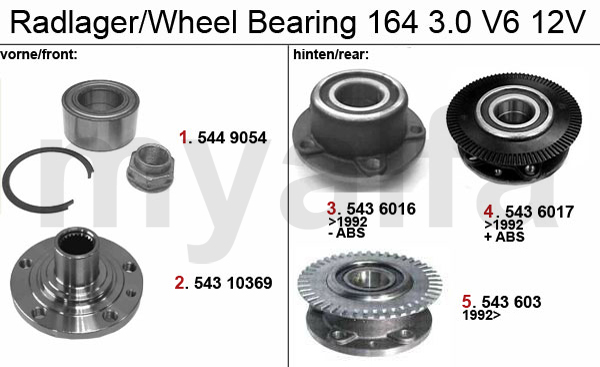 WHEEL BEARING 3.0 V6 12V