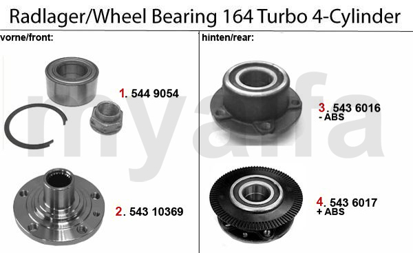 WHEEL BEARING 2.0 Turbo 4-CYL.