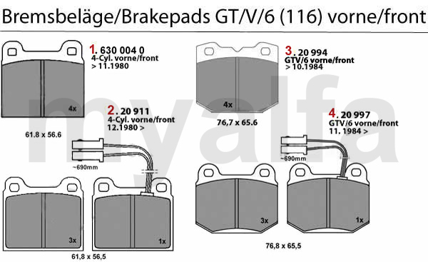 BRAKE PADS FRONT