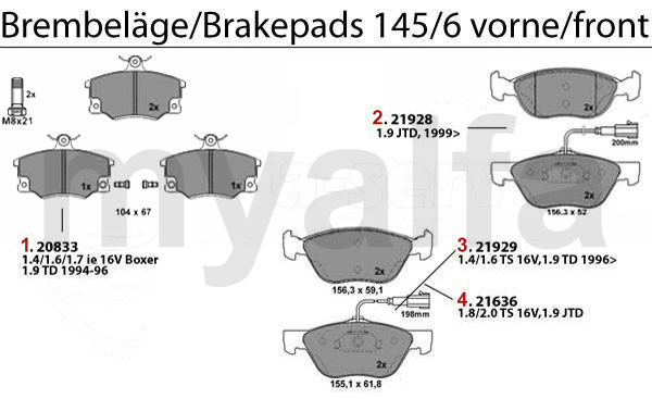 BRAKE PADS FRONT