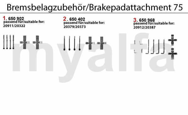 Bremsbelagzubehör