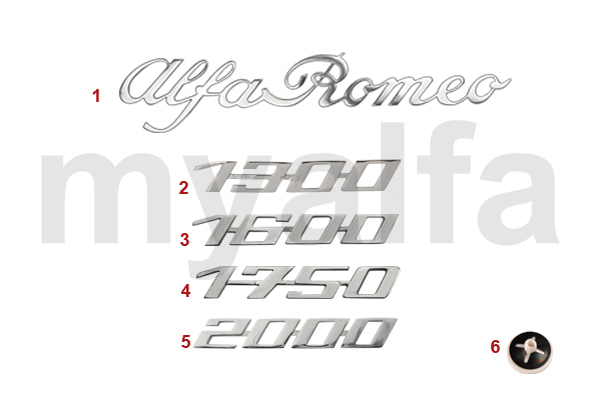 Original Alfa Romeo Spider 105/115 Schriftzug Emblem Alfa Romeo 1990-1993 