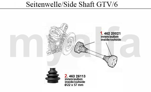 SIDE SHAFT GTV/6