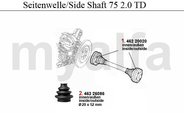 Seitenwelle 2.0 TD