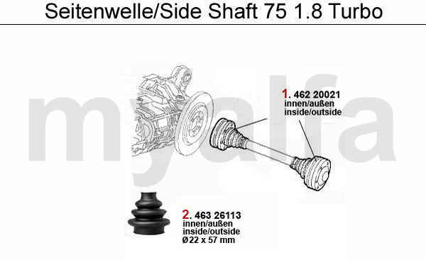 Seitenwelle 1.8 Turbo