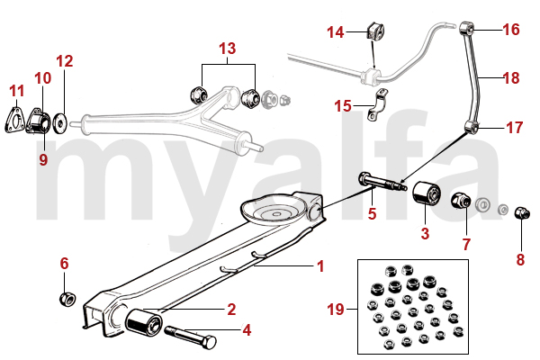 TRAILING ARMS/T-BAR