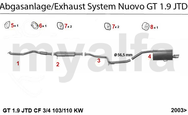 Sicherheitsgurt Links Hinten Alfa Romeo GT (125) 1.9 JTD 16V M-Jet