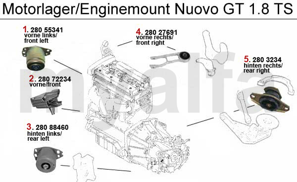 Motorlager 1.8 TS 16V