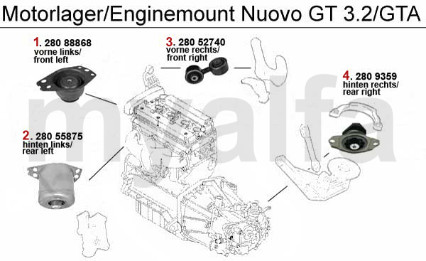 ENGINE MOUNT 3.2 V6 24V/GTA