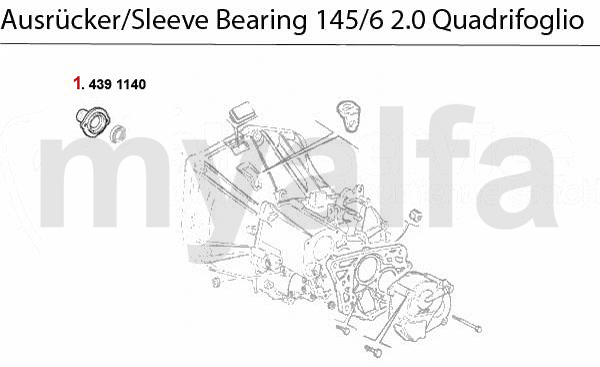 Führungshülse f. Ausrücker 145/6 2.0 TS