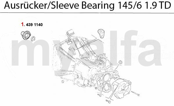 Führungshülse f. Ausrücker 145/6 1.9 TD